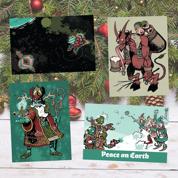 Set of "Let This Year End" Holiday Cards